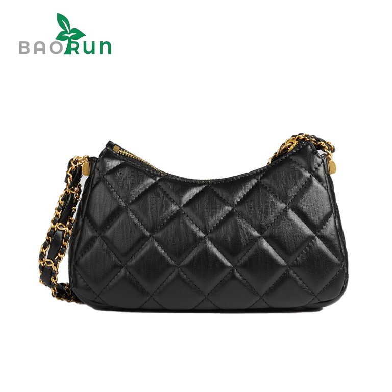 Bolsa de Ombro Crescent em Tweed Xadrez Luxo