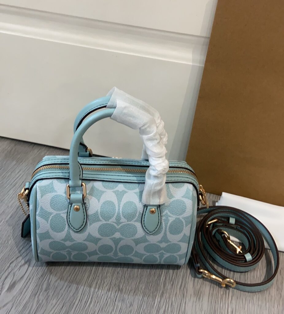 Mini bolsa estruturada azul claro 2