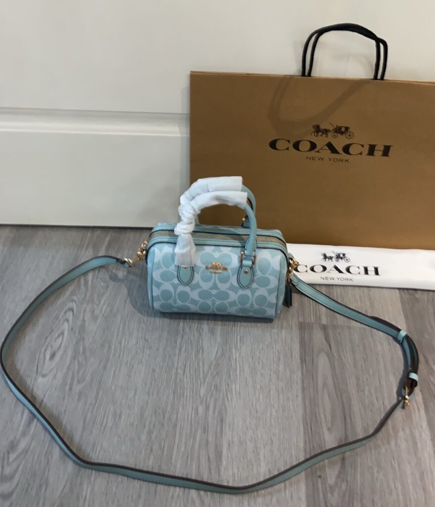 Mini bolsa estruturada azul claro 3