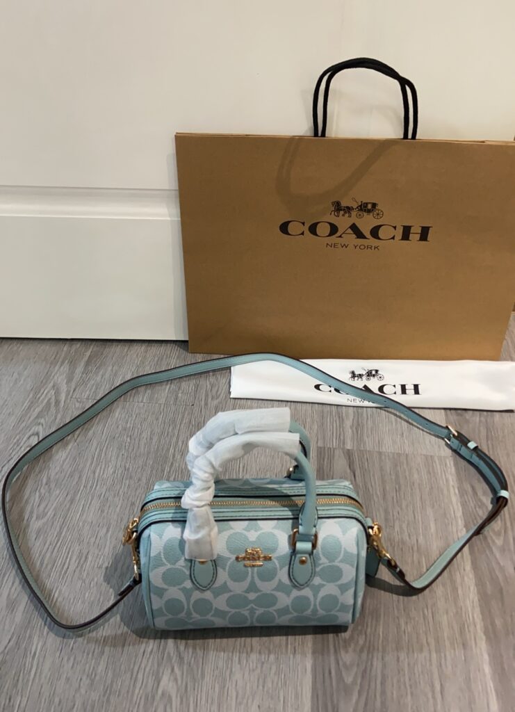 Mini bolsa estruturada azul claro 4