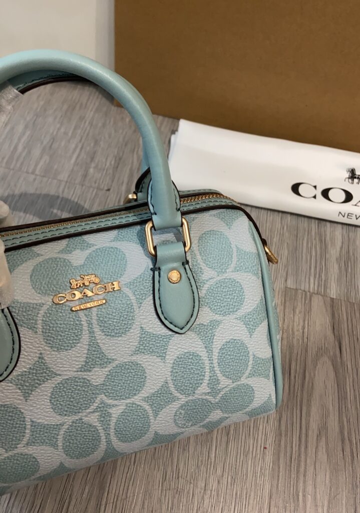 Mini bolsa estruturada azul claro 5