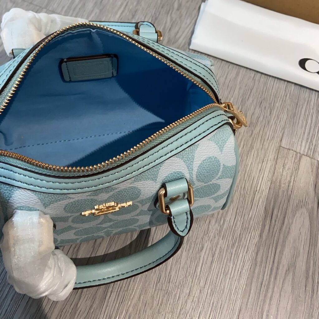 Mini bolsa estruturada azul claro 8