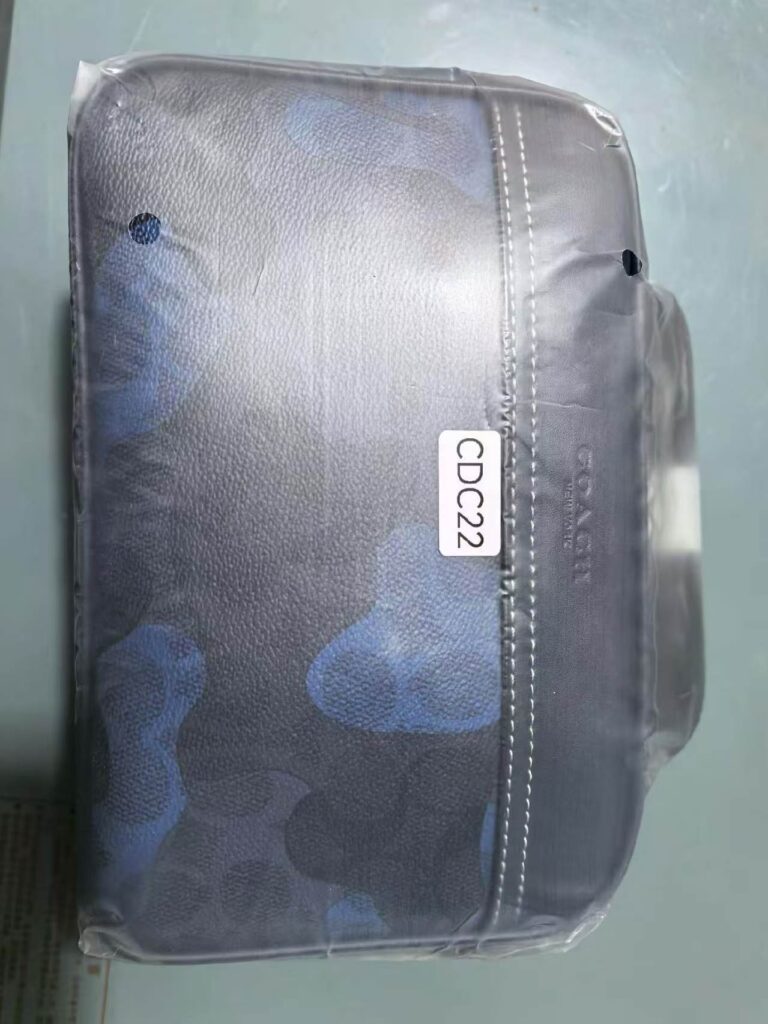 Bolsa camera marrom com faixa azul 3