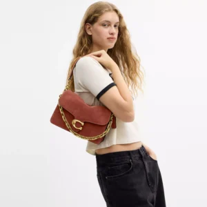 Bolsa Coach Chain Tabby 30 em couro premium