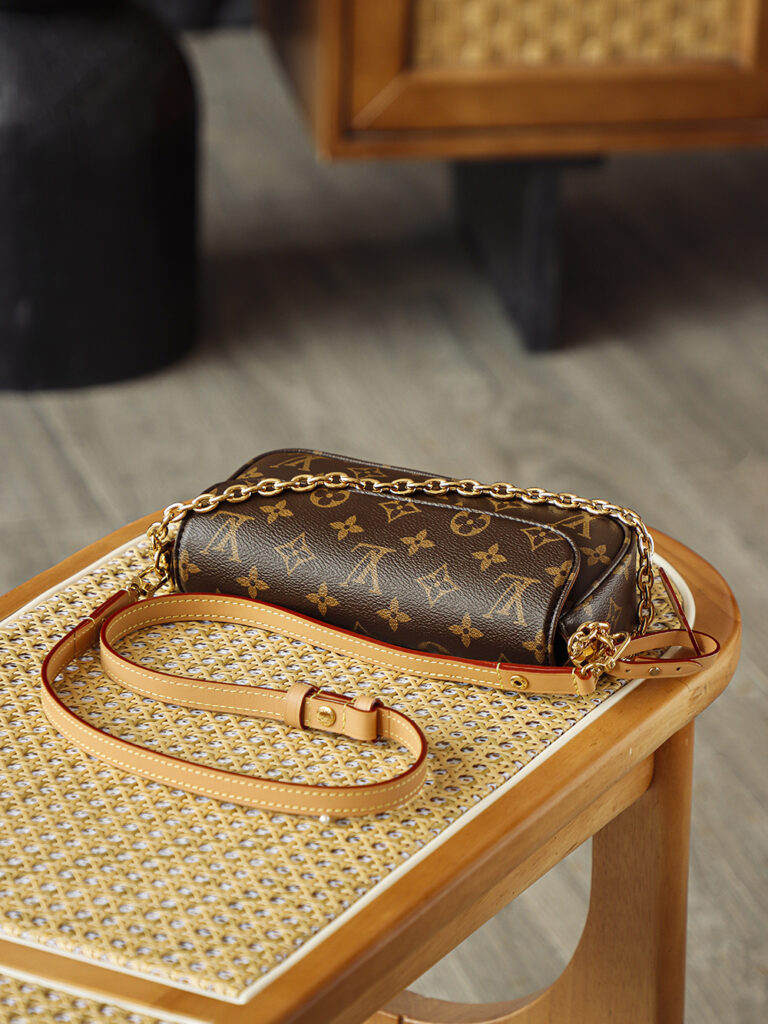 Bolsa Wallet on Chain Ivy em canvas Monogram 17