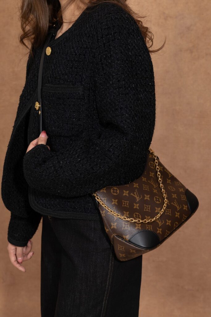 Bolsa Boulogne pequena Monogram preto 25