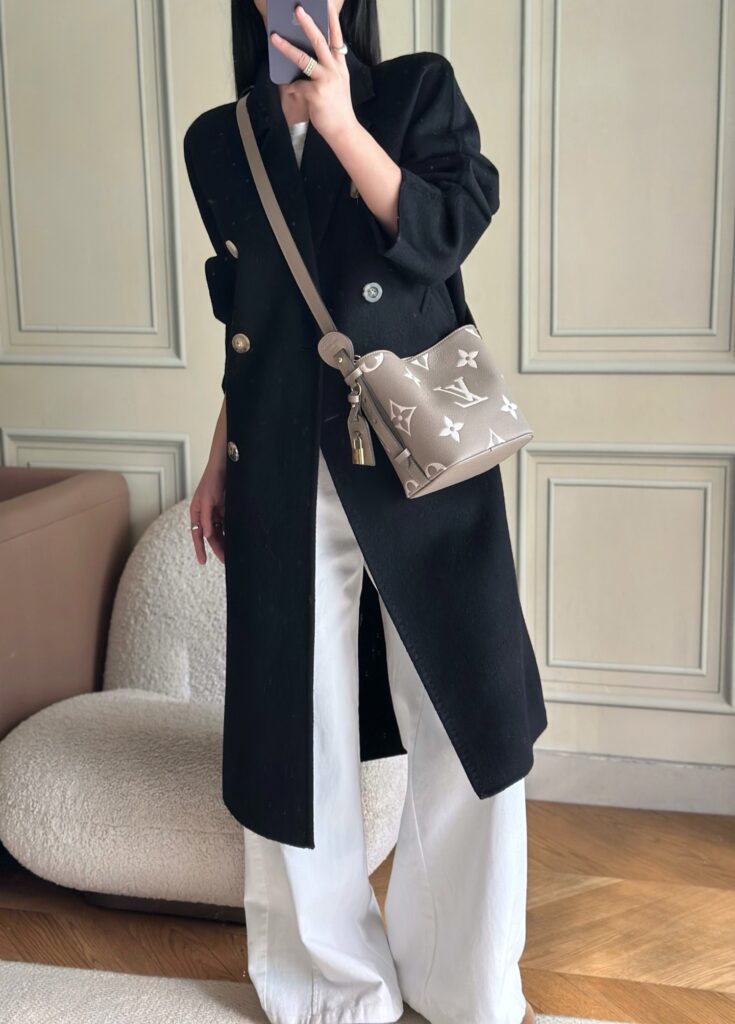 Bolsa All In BB Monogram Empreinte taupe e creme 28