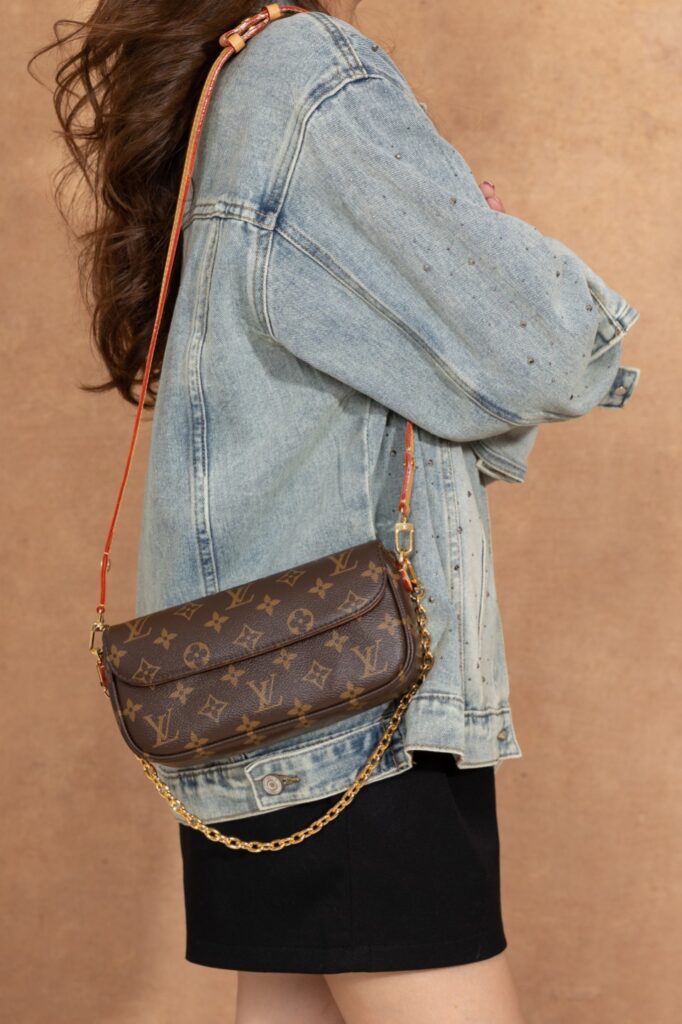 Bolsa Wallet on Chain Ivy em canvas Monogram 46