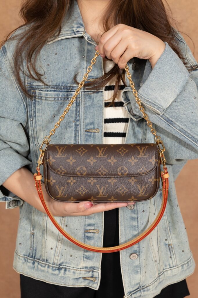 Bolsa Wallet on Chain Ivy em canvas Monogram 48