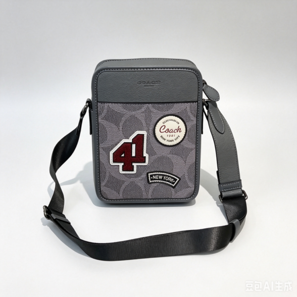 Bolsa vertical crossbody grafite