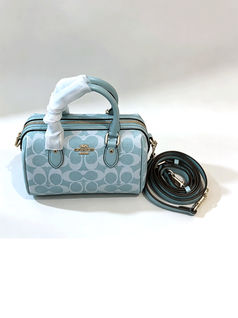 Mini bolsa estruturada azul claro