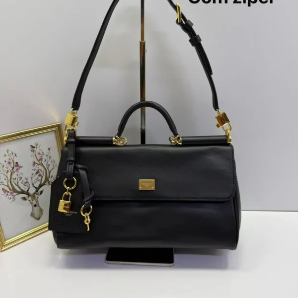 Bolsa estruturada com alça de mão e zíper 31 x 17 cm - Preto - CE001
