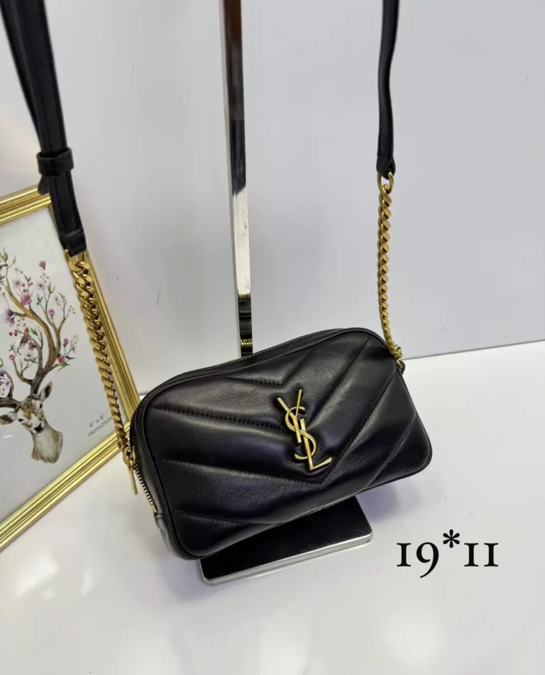 Bolsa transversal mini Saint Laurent matelassê 19 x 11 cm - Preto - YSL085