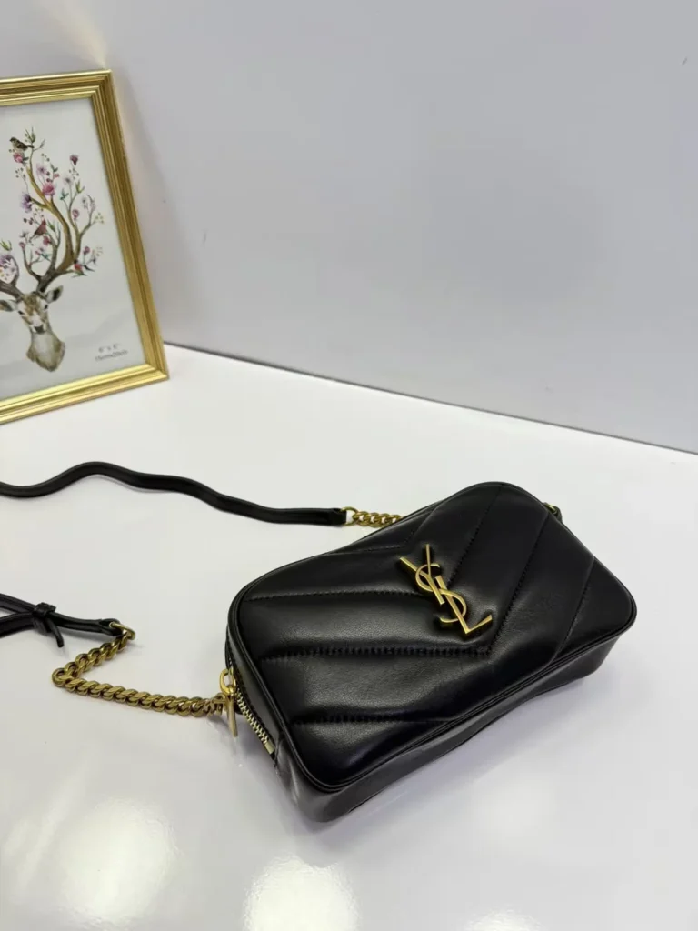 Bolsa transversal mini Saint Laurent matelassê 19 x 11 cm - Preto - YSL085