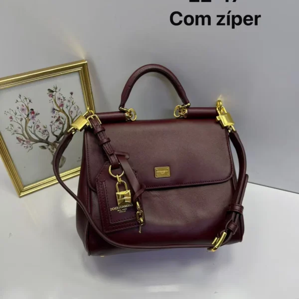 Bolsa vinho com alça de mão e zíper 22 x 17 cm - Vinho - YSL091