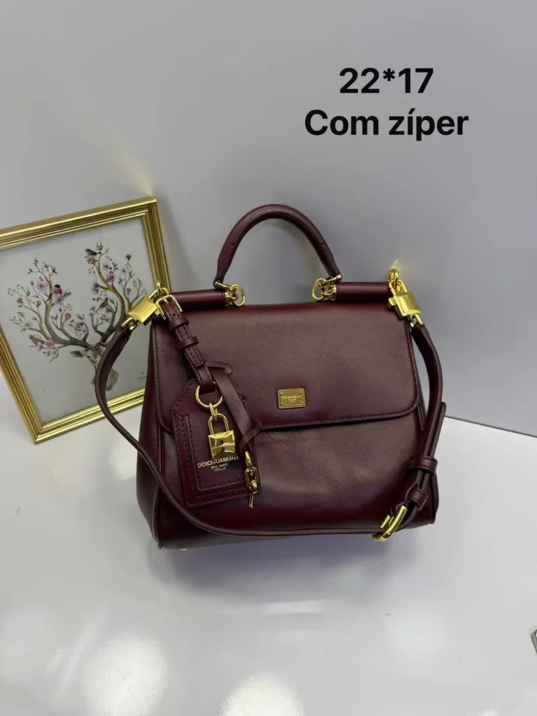 Bolsa vinho com alça de mão e zíper 22 x 17 cm - Vinho - YSL091