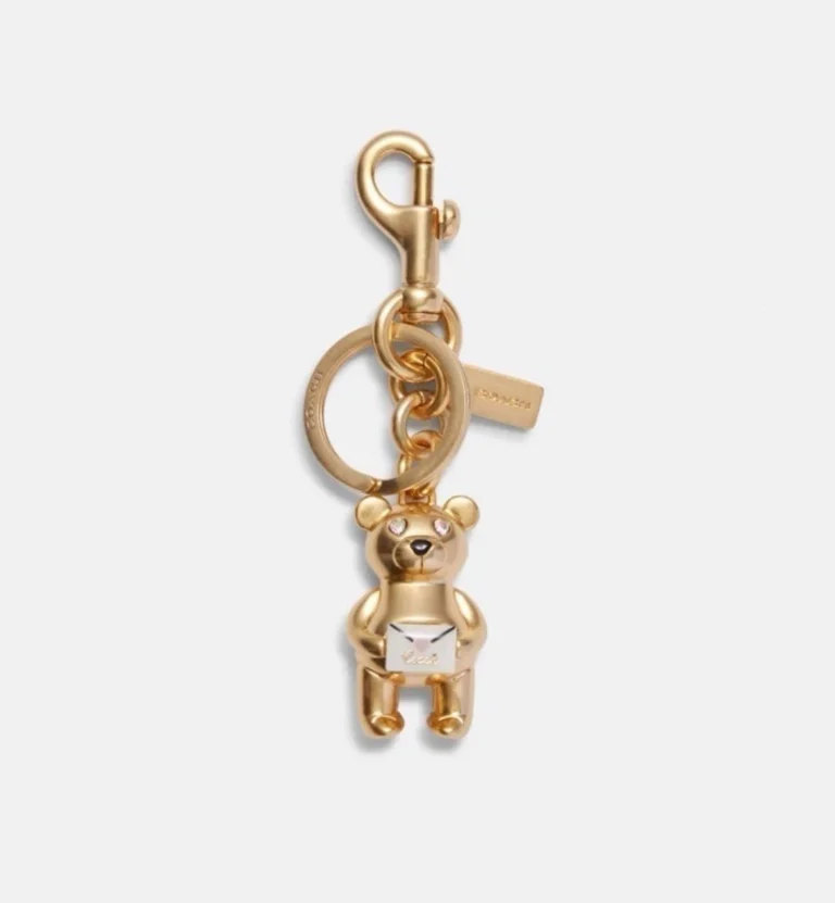 Coach Charm de Bolsa Ursinho Rosa com Cristais