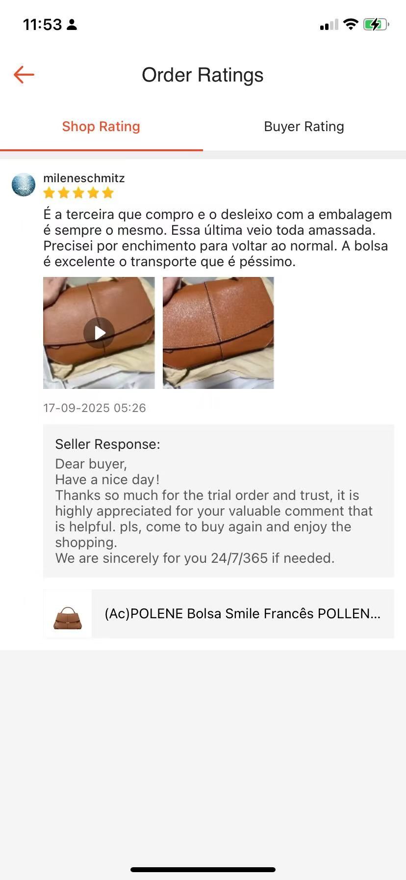 Avaliacao real de cliente ACBOLSA 2