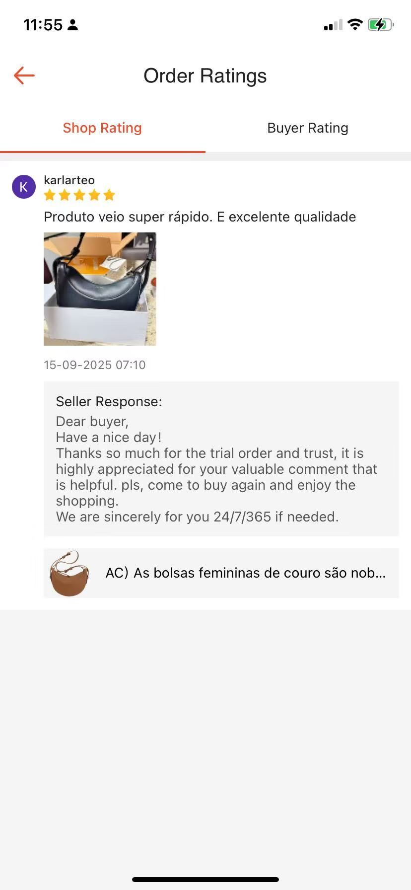 Avaliacao real de cliente ACBOLSA 3