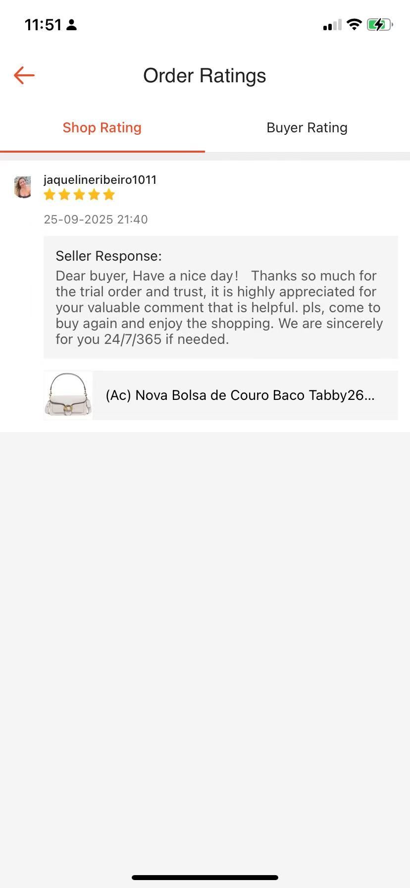 Avaliacao real de cliente ACBOLSA 5