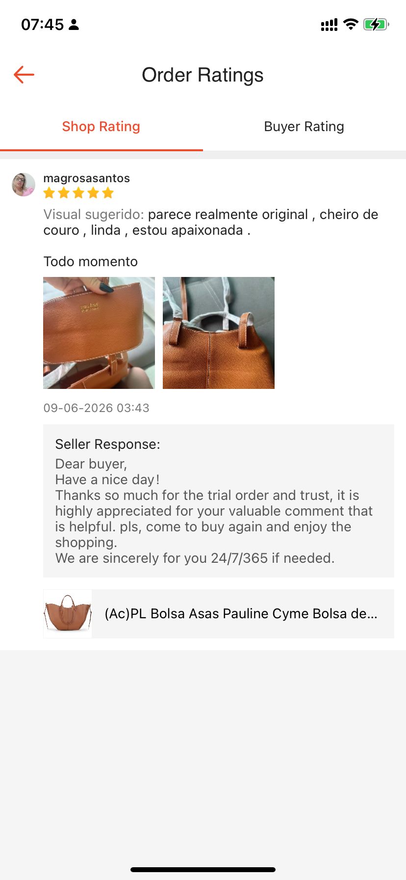 Avaliacao real de cliente ACBOLSA 31